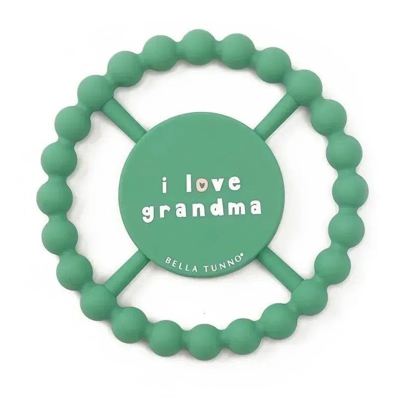 Bella Tunno – Happy Teether, Soft & Easy Grip Baby Teether Toy, Non-Toxic and BPA Free, I Love Grandma