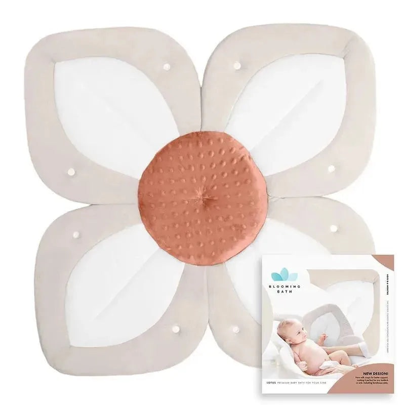Blooming Bath – Lotus Flower Bath Mat Sink Cushion, Clay