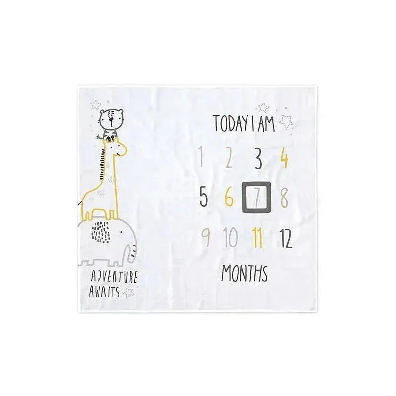 Gerber Bedding – 2Pc Milestone Blanket Set Boy, Safari Trucks