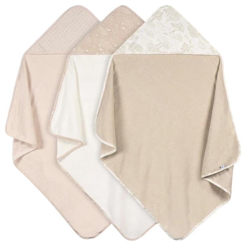 Just Born – 3Pk Hooded Towels Baby Neutral Tan