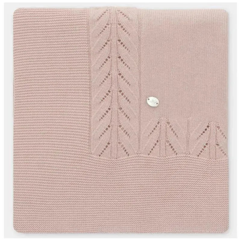 Martin Aranda – Baby Blanket Knit Lin 40’X40′, Pastel Pink