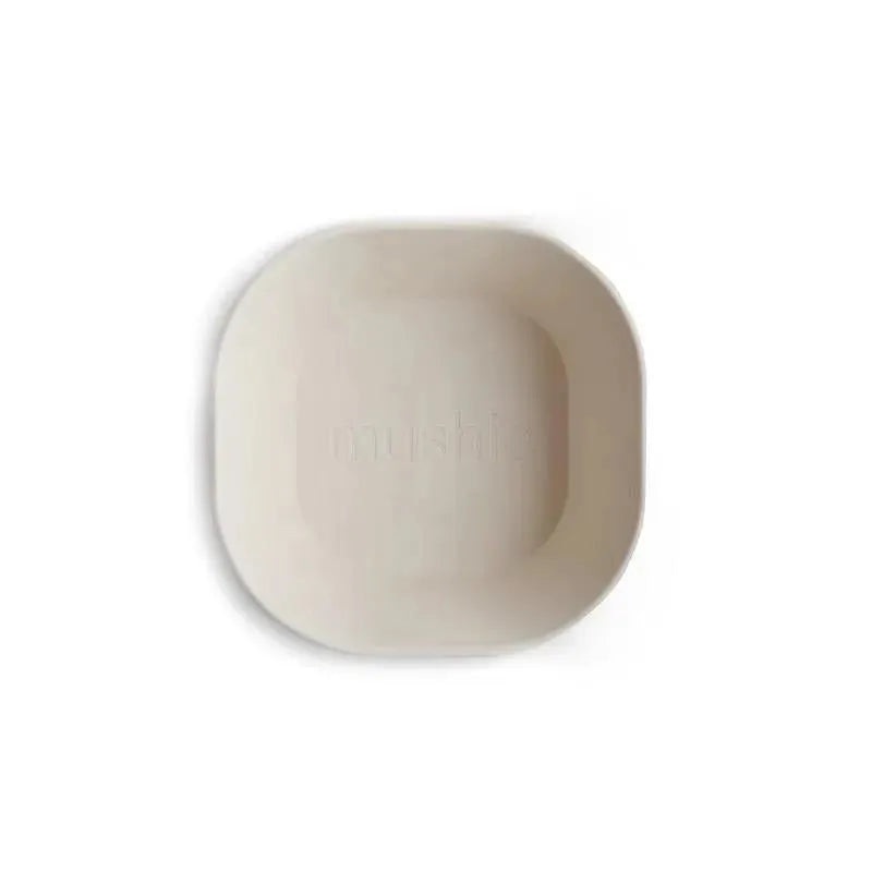 Mushie – Square Dinnerware Baby Bowl – Set Of 2 – Ivory