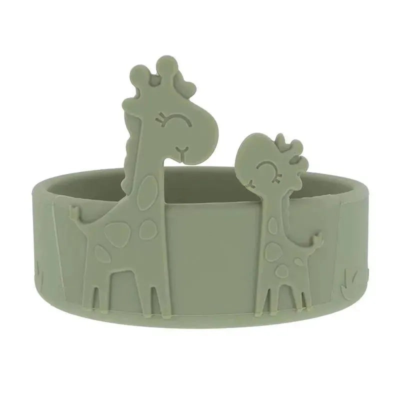 Nuby – Silicone Giraffe Baby Feeding Bowl – Green
