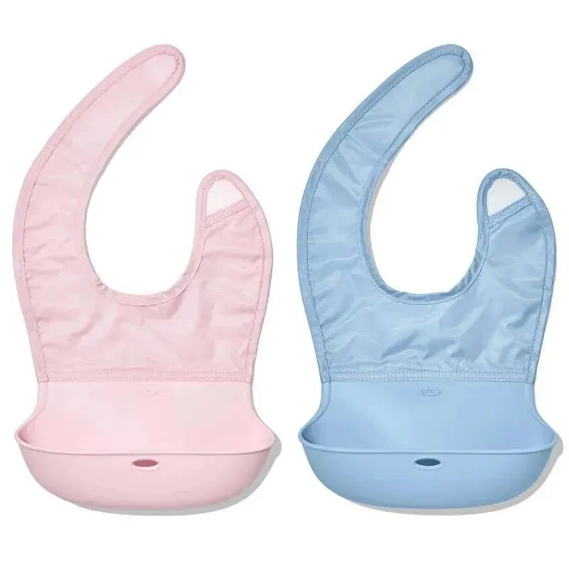 Oxo – 2Pk Tot Roll Up BiB, Blossom and Dusk