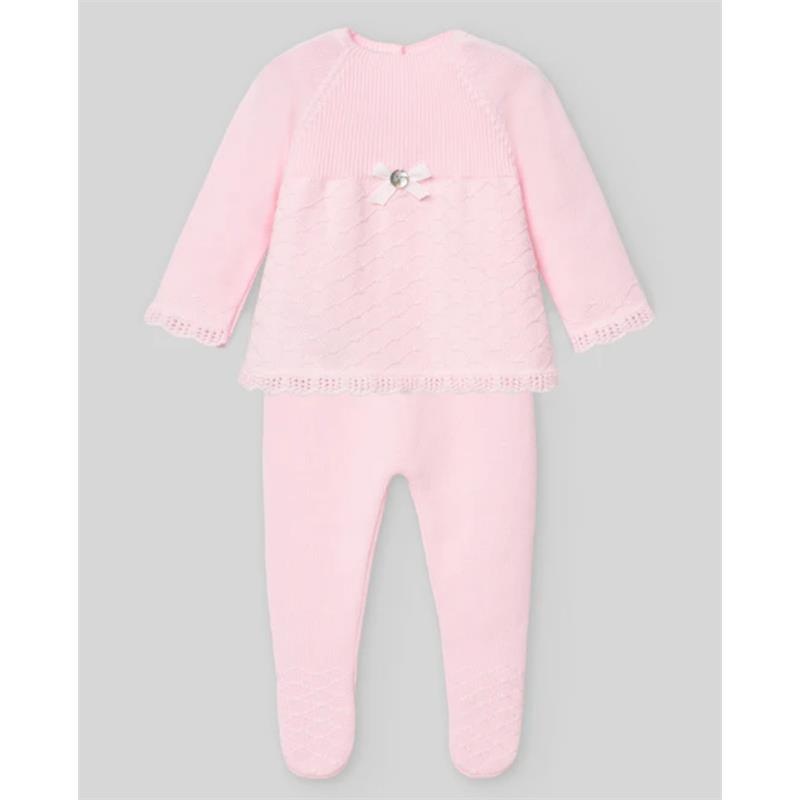 Paz Rodriguez – Take Me Home Set Knit Newborn Sweater + Leggings Linda, Chalk Pink/White