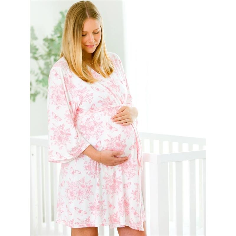 Rufflebutts – Women’s Maternity Robe Os Bubblegum Pink