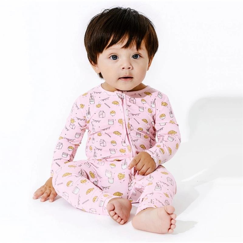 Bellabu Bear – Milk And Cookies Pink Kids Bamboo Pajamas