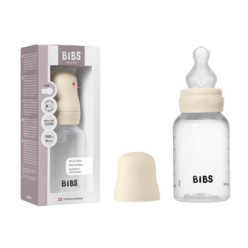 Bibs – Baby Plastic Bottle With Silicone Nipple 150Ml, Ivory