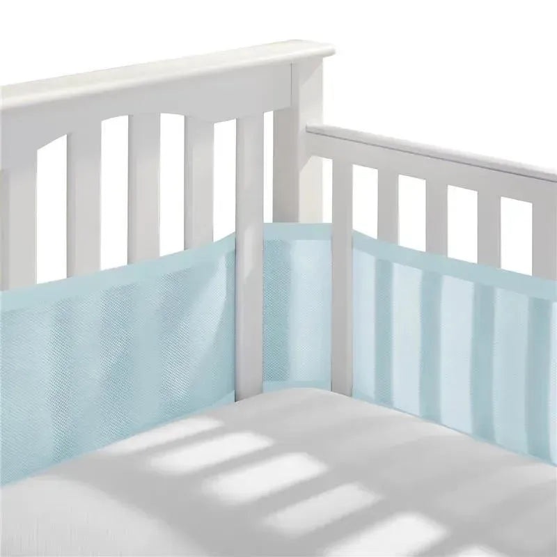 BreathableBaby – Breathable Mesh Liner for Full-Size Cribs, Classic 3mm Mesh, Blue Green Aqua
