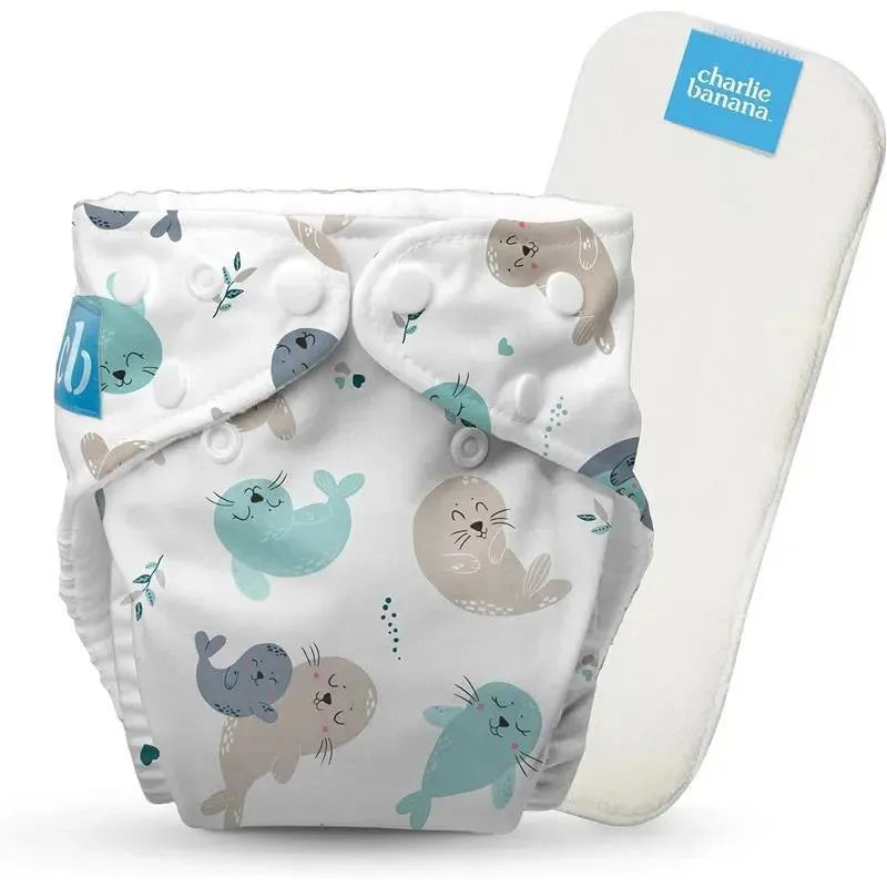 Charlie Banana – Reusable Washable Cloth Diaper, Adjustable One Size, Seally