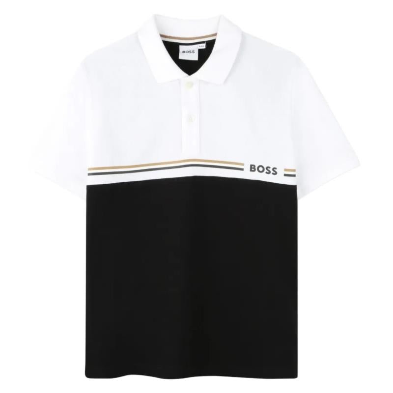 Hugo Boss Baby – Boy Short Sleeve Polo, Black & White