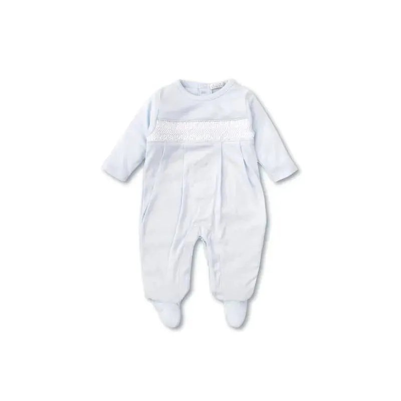 Kissy Kissy – Baby Boy Footie With Hand Smocked, Light Blue