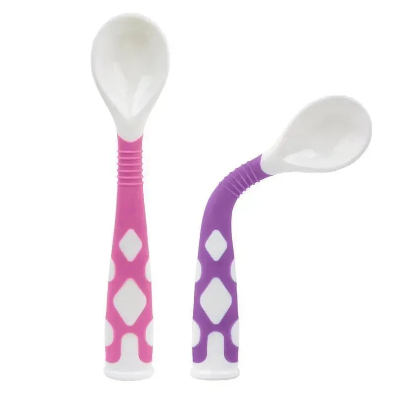 Kushies Silibend Bendable Spoon 2-Pack (Pink/ Mauve)