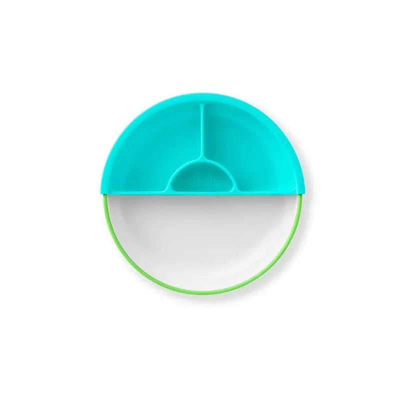 Omie – Toddler Plate With Divider, Green