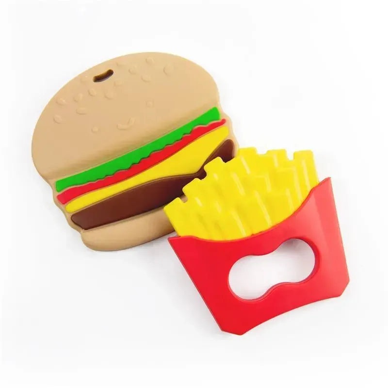 Primo Passi – Silicone Baby Teether, Fries & Hamburguer