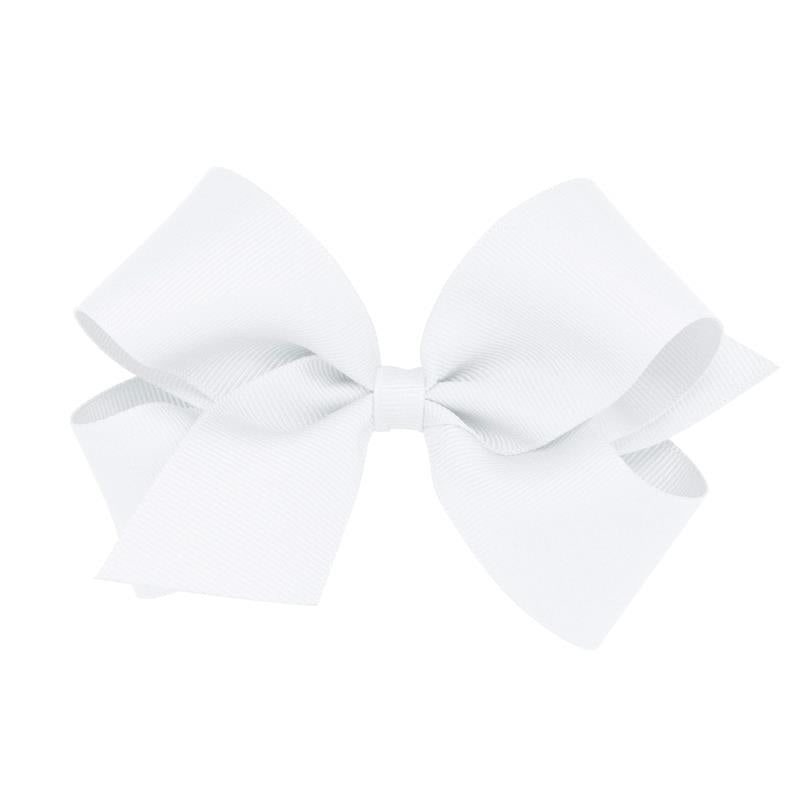 Wee Ones – Girls’ Plain Wrap Classic Grosgrain Hair Bows on a WeeStay No-Slip Hair Clip