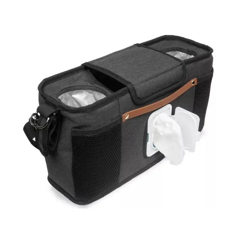 Wonderfold – Parent Console With 2 Insulated Cup Holders, Black