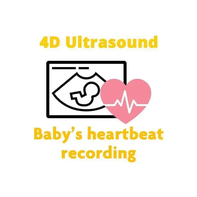 4D Ultrasound Heart-Shaped Sound Box with Recorded Babys Heartbeat