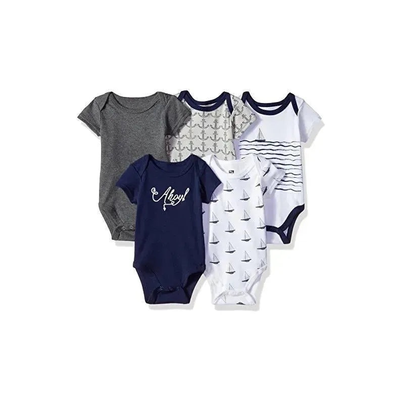 Baby Vision – 5Pk Baby Boy Bodysuits, Sailboat, 0/3M