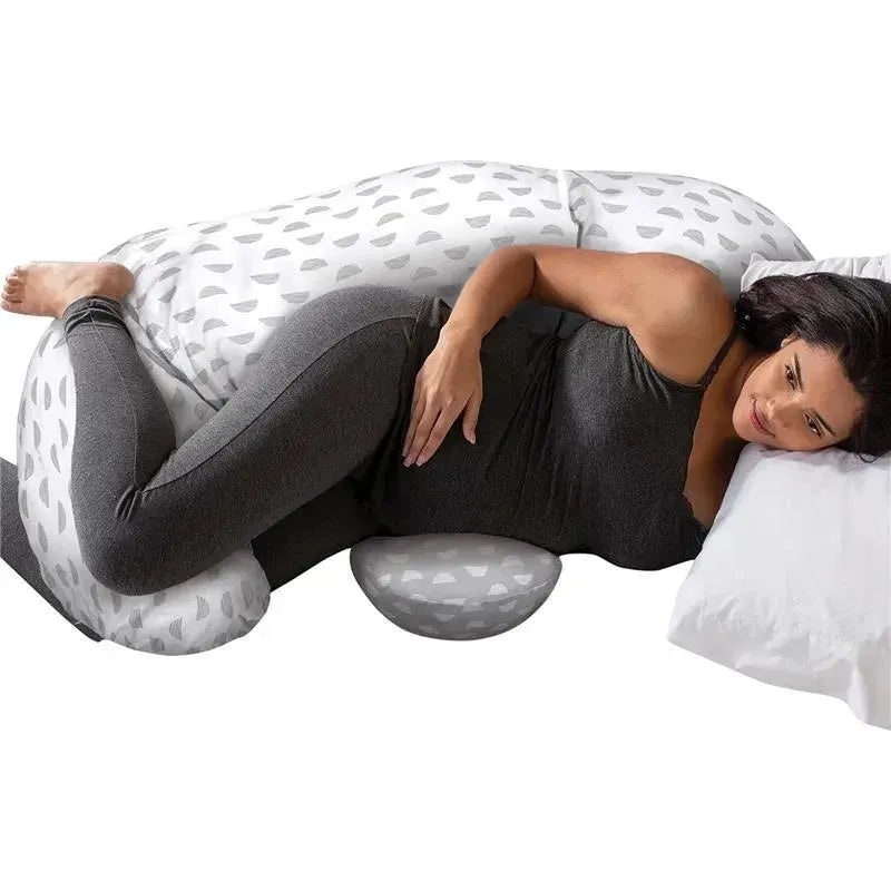 Boppy – Full Body Side Sleeper Pillow, Mirage White and Gray