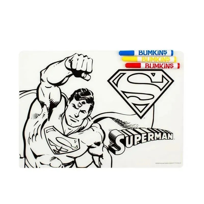 Bumkins DC Comics Silicone Coloring Placemat Superman
