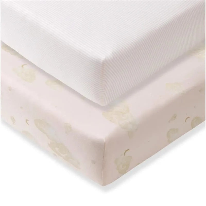 Burts Bees – Set Of 2 Good Night Sky Crib Sheets, Ranunculus