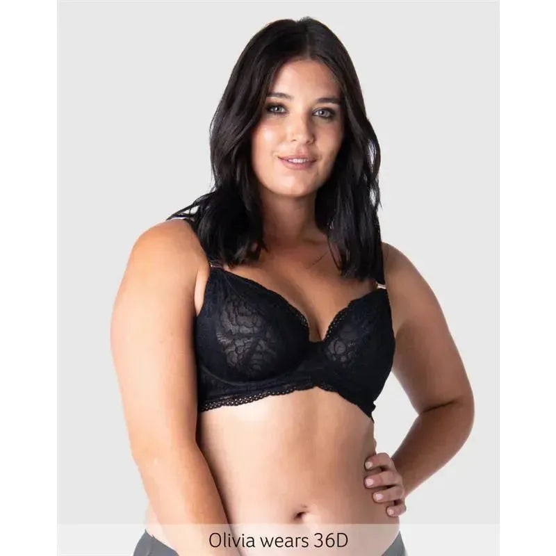 Hotmilk – Heroine Plunge Black Nursing Bra Flexiwire