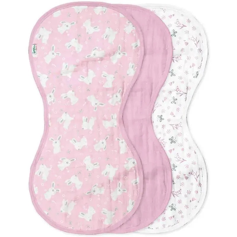 Iplay – 3 Pk Muslin Burp Cloths Made From Organic Cotton, Pink Bunny