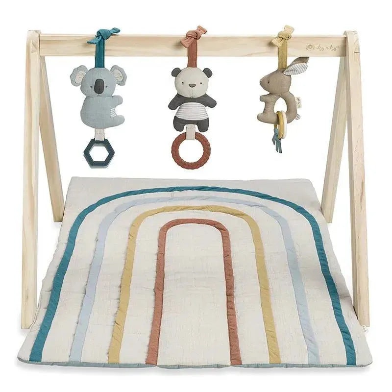 Itzy Ritzy – Wooden Acitivity Gym With Play Mat And Toy Rainbow