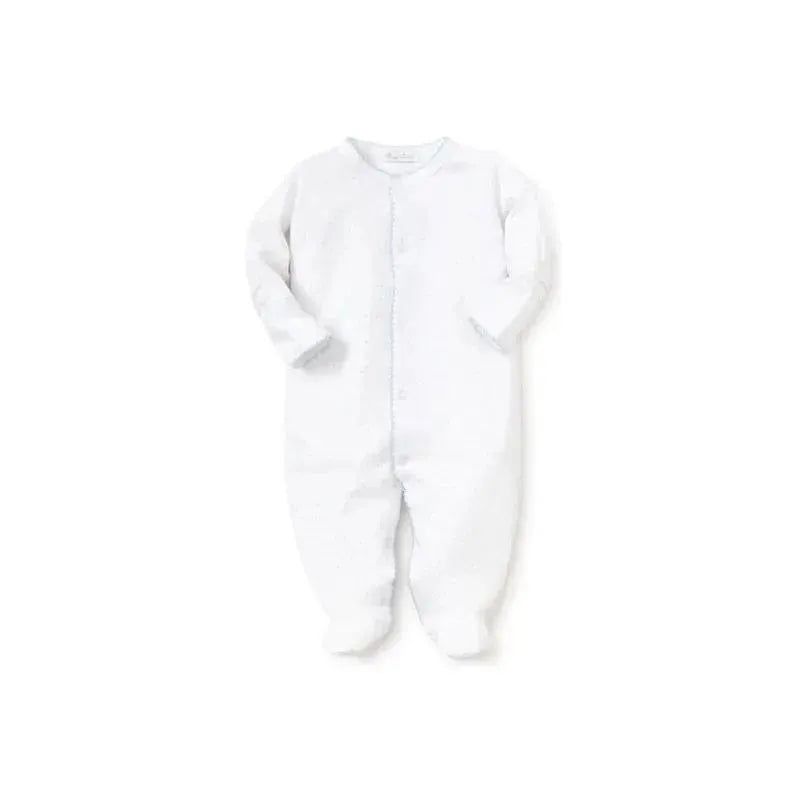 Kissy Kissy – Baby Boy New Dots Print Footie, White/Blue