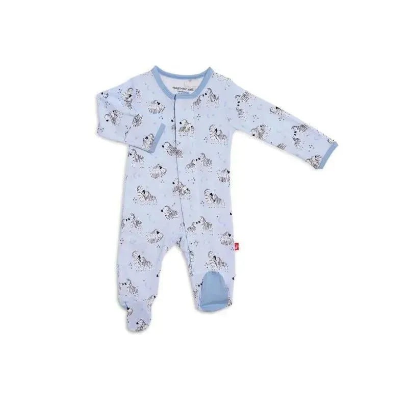Magnificent Baby – Baby Boy Zbest Time Blue Modal Magnetic Footie
