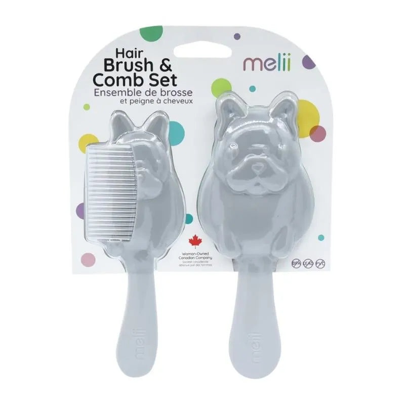 Melii – 2 Piece Hair Brush And Comb Set, Bulldog