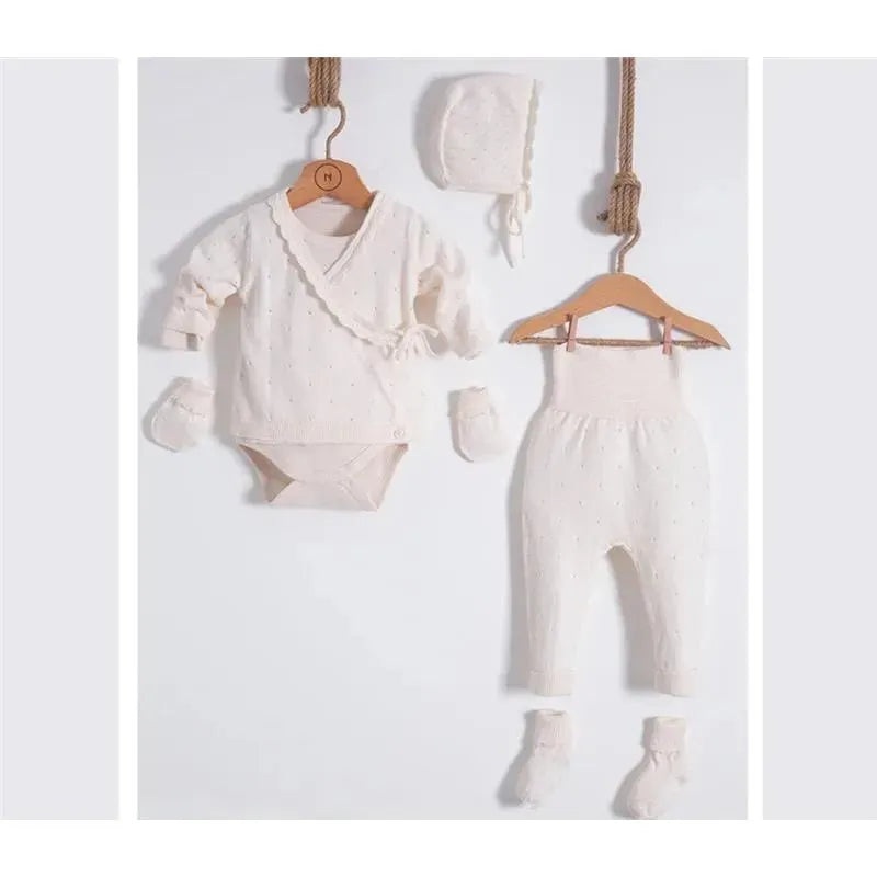 Nipperland – Baby Knitted Coming Home Set Cream