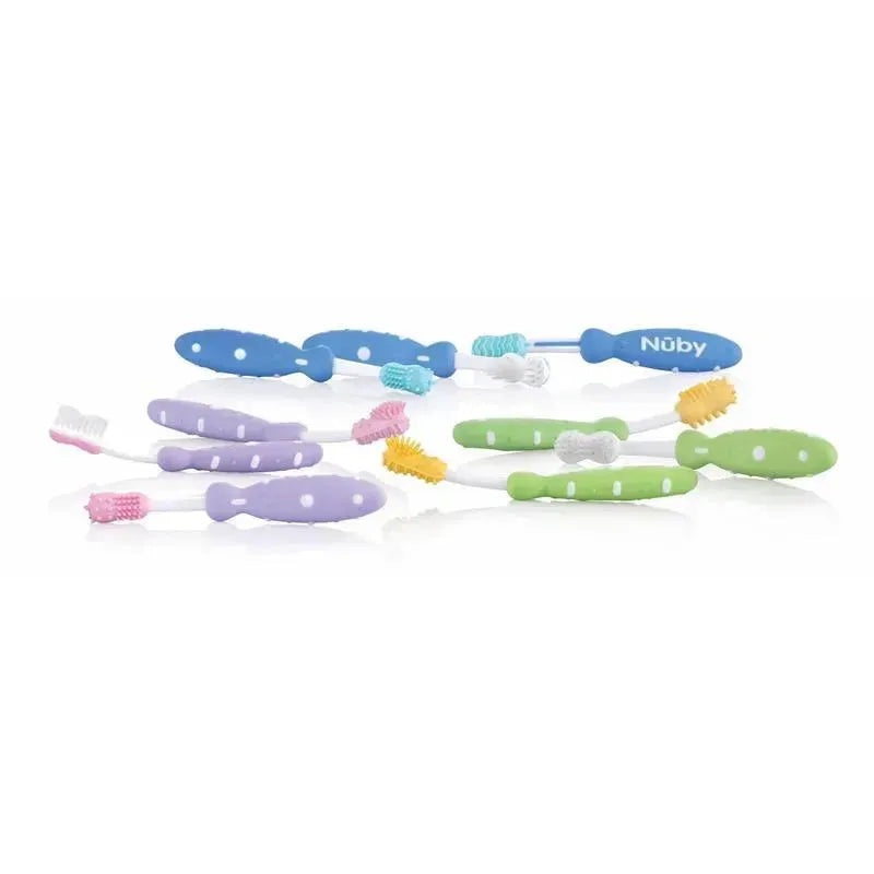Nuby Luv ‘N Care 3M+ Oral 3 Stage System, Colors May Vary