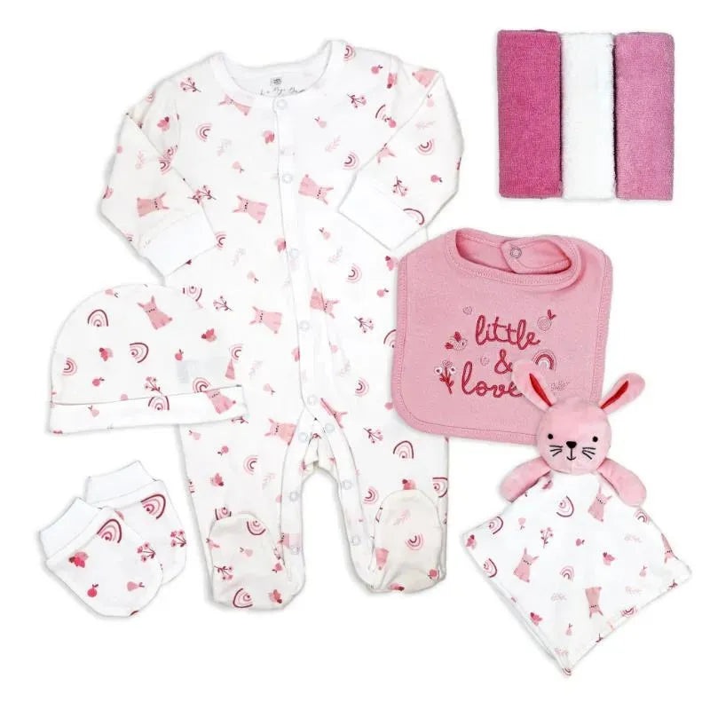 Rose Textile – 8Pk Baby Girls Bunny Hanging Gift Set