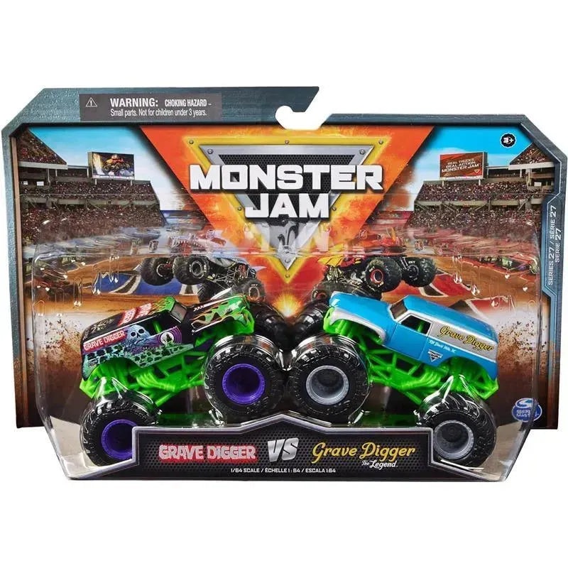 Spin Master – Monster Jam, Official Grave Digger Vs. Grave Digger Die-Cast Monster Trucks