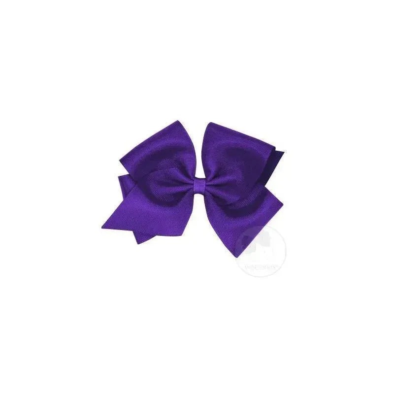 Wee Ones Mini King Classic Grosgrain Hair Bow, Size 5.25 X 3.5 (2 1/4 Ribbon), Purple
