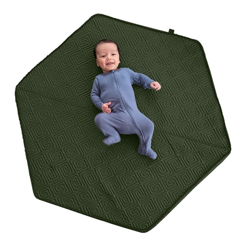 Boppy Foam Play Mat for Baby, Toddlers and Kids, Moss-Maze Green, Easy-Setup with Non-Skid Backing for Floor Play, Tummy Time & More