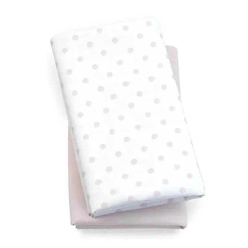Chicco 2 Pack Lullaby Playard Sheets, Pink Dot