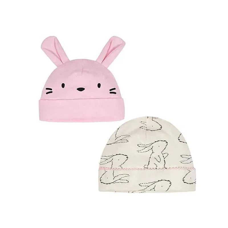 Gerber Bunny Baby Caps 0-6 Months