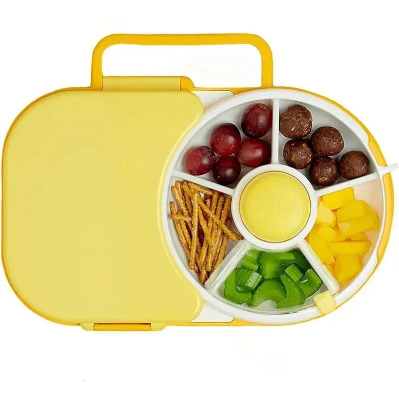Gobe – Kids Lunchbox With Snack Spinner, Honey Yellow
