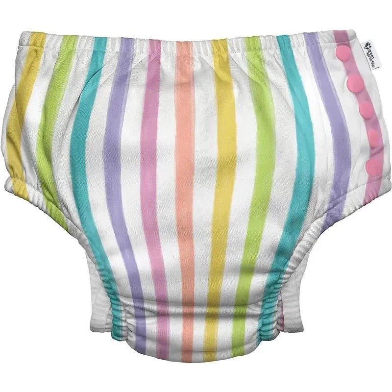 Green Sprouts – Reusable Eco Snap Swim Diaper, Rainbow Stripe