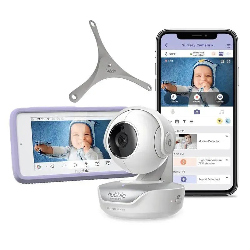 Hubble – Wi-Fi Nursery Pal Deluxe 5 Smart Hd Baby Monitor With Touch Screen Viewer & Portable Camera