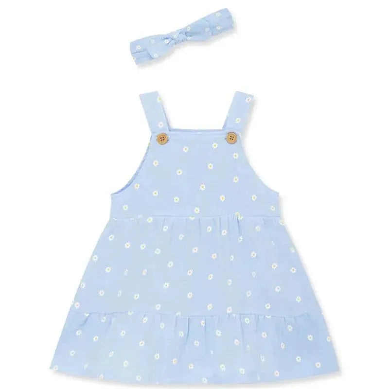 Little Me – Baby Girl Daisy Gauze Dress & Headband