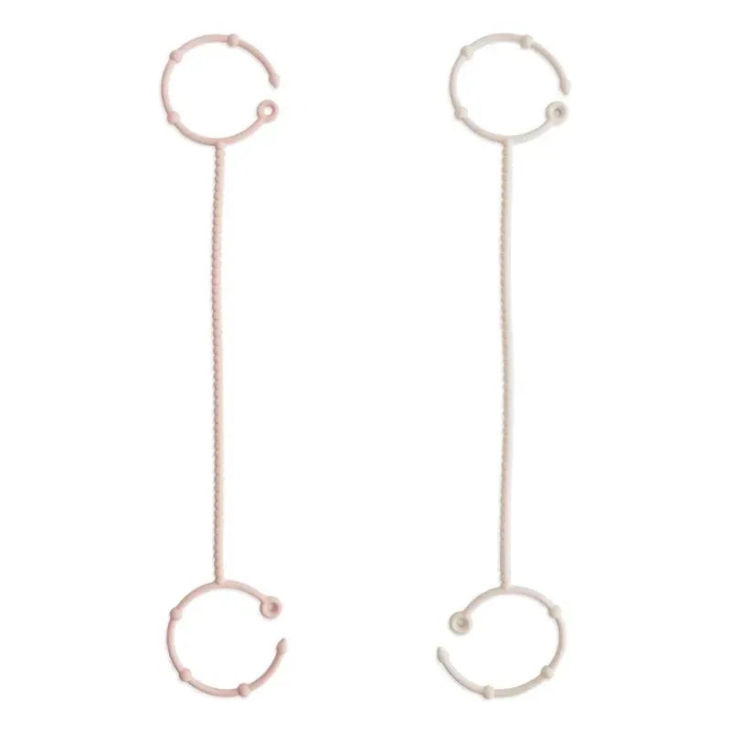 Mushie – Adjustable Silicone Strap 2-Pack, Blush/Shifiting Sand