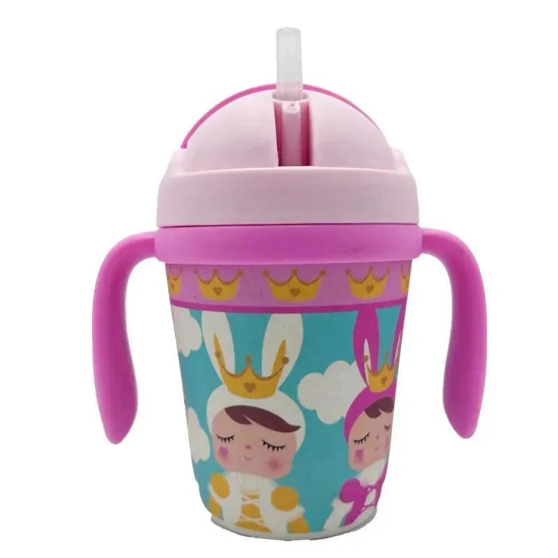 Primo Passi – Bamboo Fiber Kids Cup With Handle/Straw, Metoo