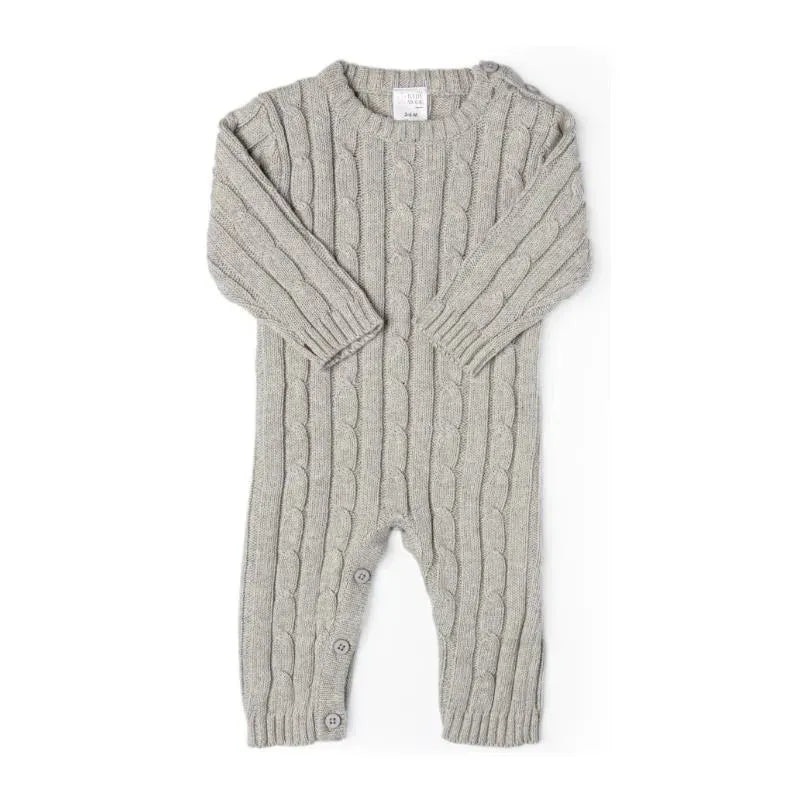 Rose Textile – Baby Unisex Cotton Grey Knit Romper