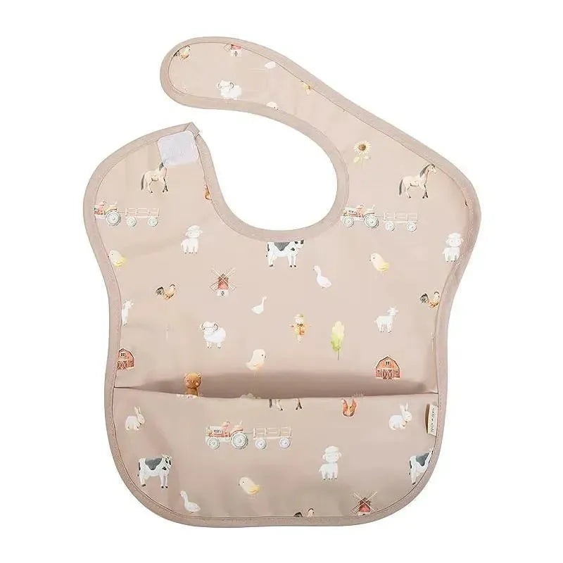 Ali + Oli – Smock Bib For Baby & Toddler Short Sleeve, Farm