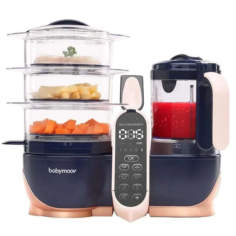 Babymoov Duo Meal Station XL | 6 in 1 Food Processor with Steamer, Multi-Speed Blender, Warmer, Defroster & Sterilizer