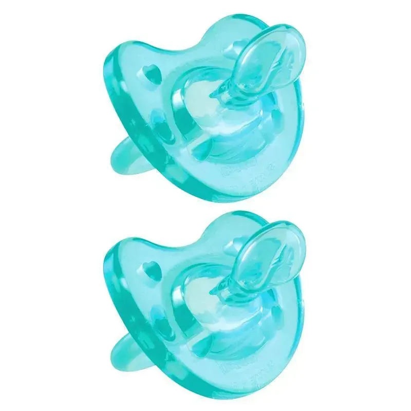 Chicco NaturalFit Soft Silicone Orthodontic Pacifiers 2-Pack, Blue